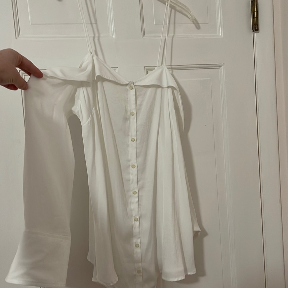 Free people white top size large